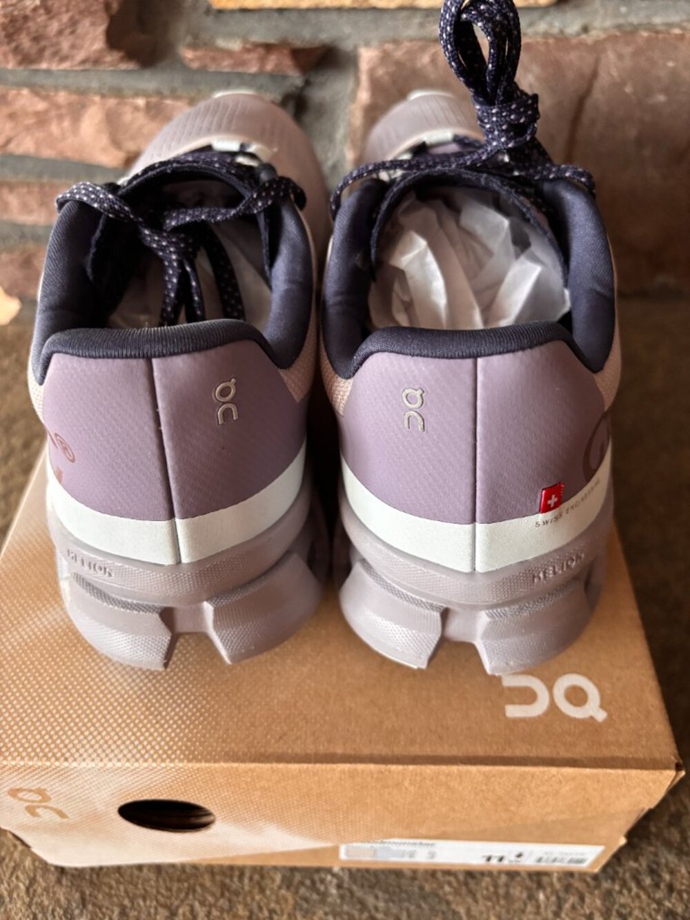 On Running Cloudmonster Pearl Arctic Trainers - Picture 11 of 13